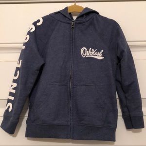 OshKosh 24m Full-Zip Blue Hoodie